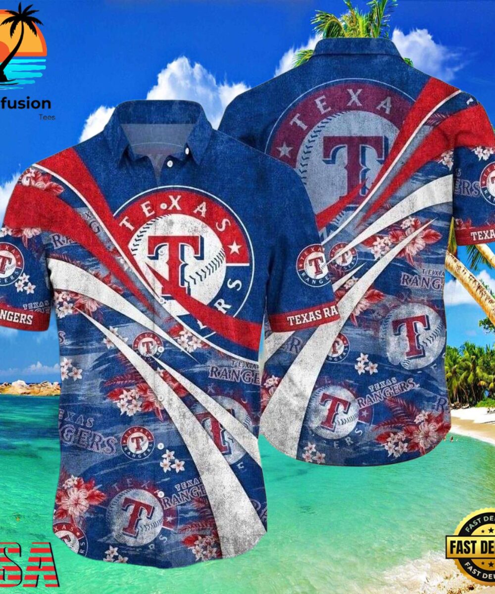 MLB Texas Rangers Team Logo Aloha Hawaiian Shirt