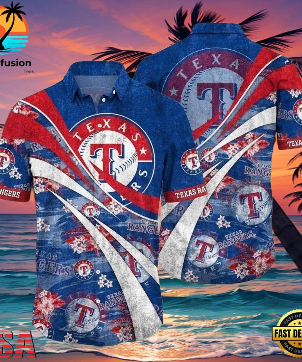 MLB Texas Rangers Team Logo Aloha Hawaiian Shirt
