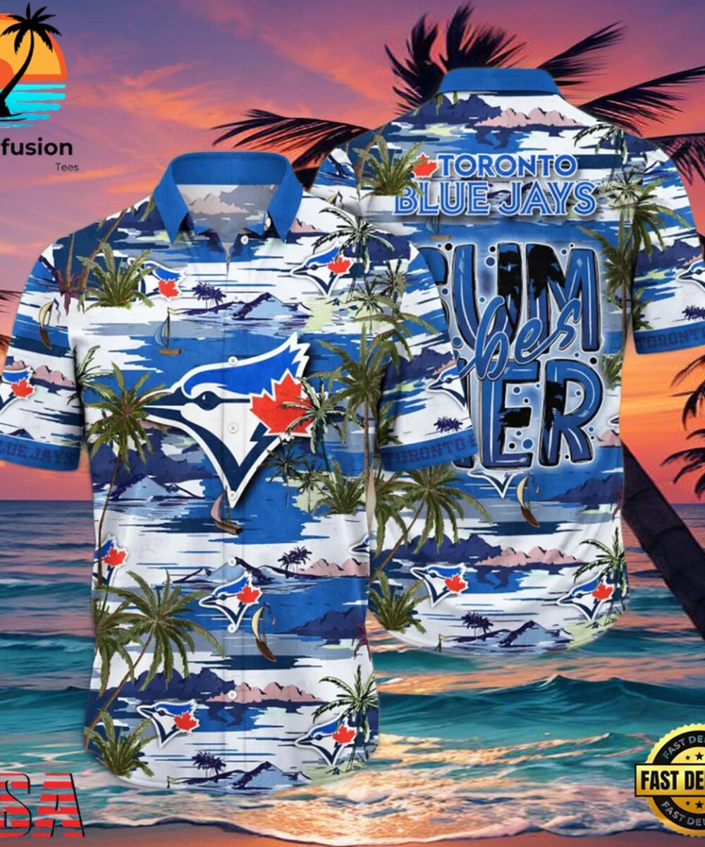 MLB Toronto Blue Jays Flower Aloha Hawaiian Shirt