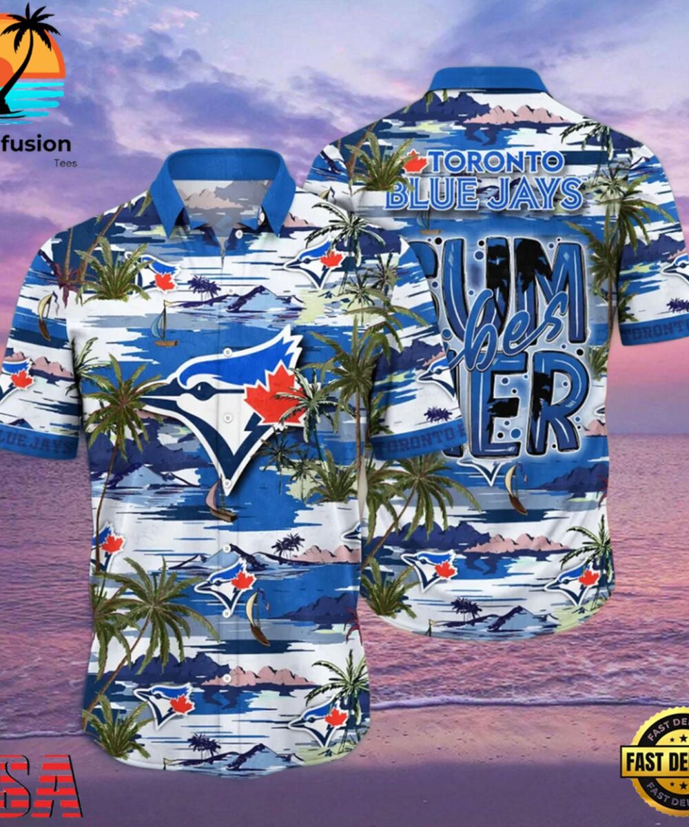 MLB Toronto Blue Jays Flower Aloha Hawaiian Shirt