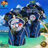 MLB Toronto Blue Jays Hibiscus Tropical Flowers Stripe Style Hot Trending Hawaiian Shirt