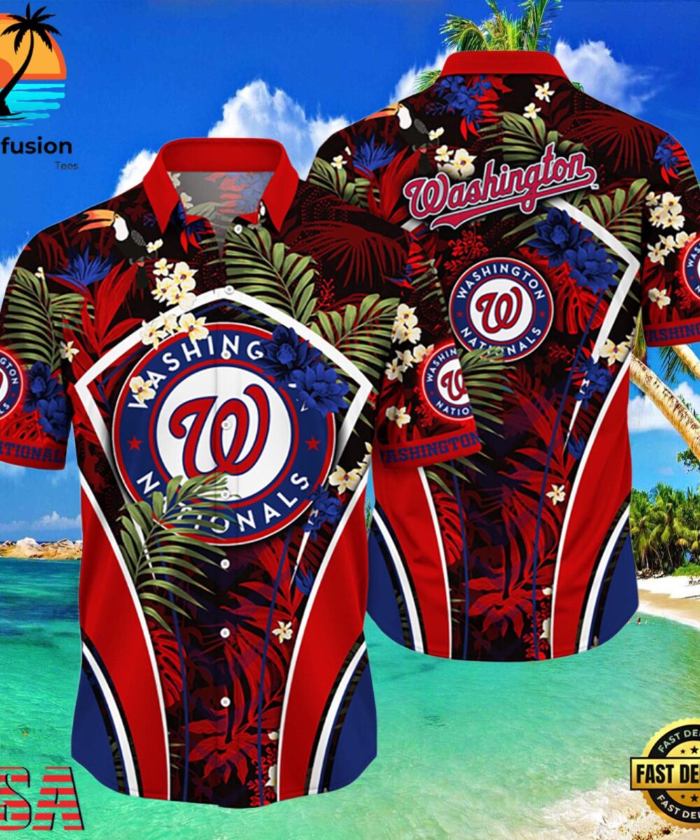 MLB Washington Nationals Flower Tropical Style Hot Trending Hawaiian Shirt