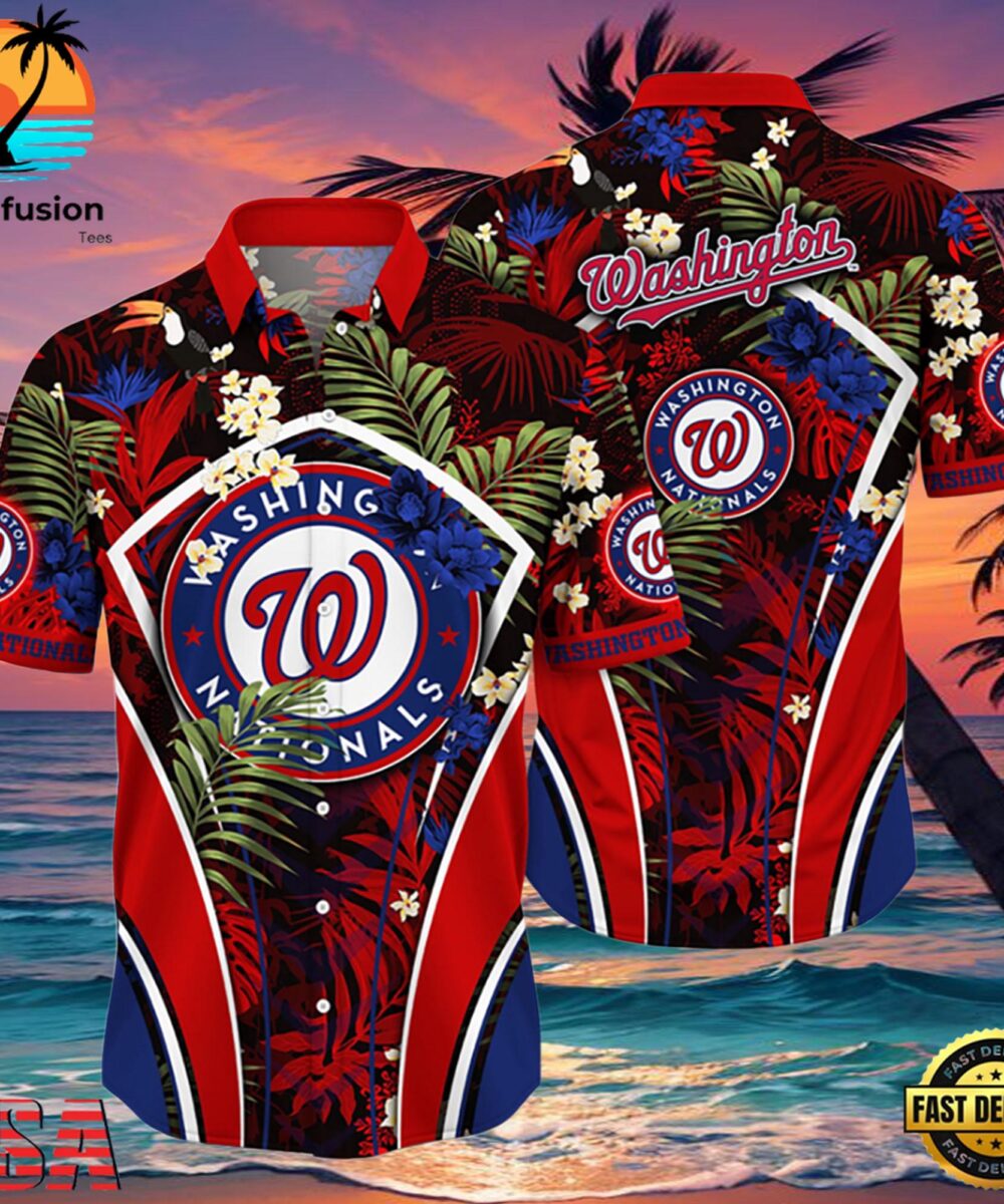 MLB Washington Nationals Flower Tropical Style Hot Trending Hawaiian Shirt