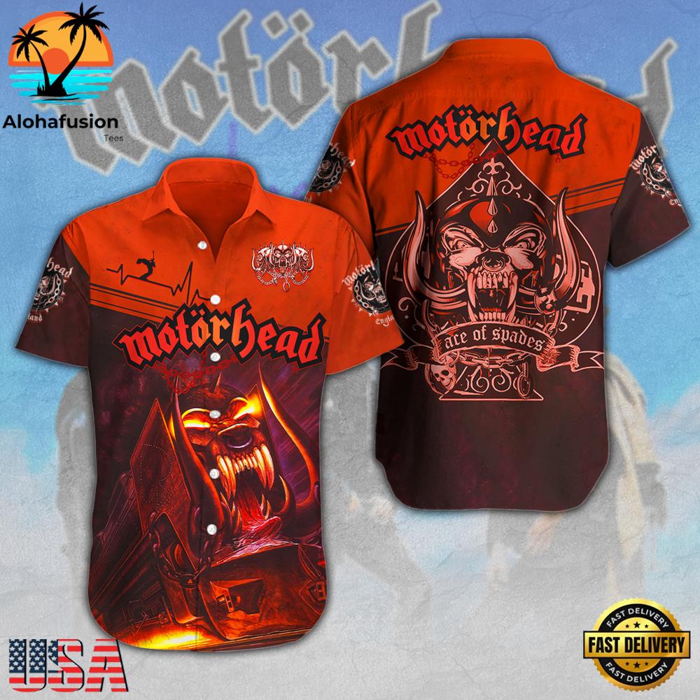 Mot?rhead Band Short Sleeve Dress Shirt For Man And Women