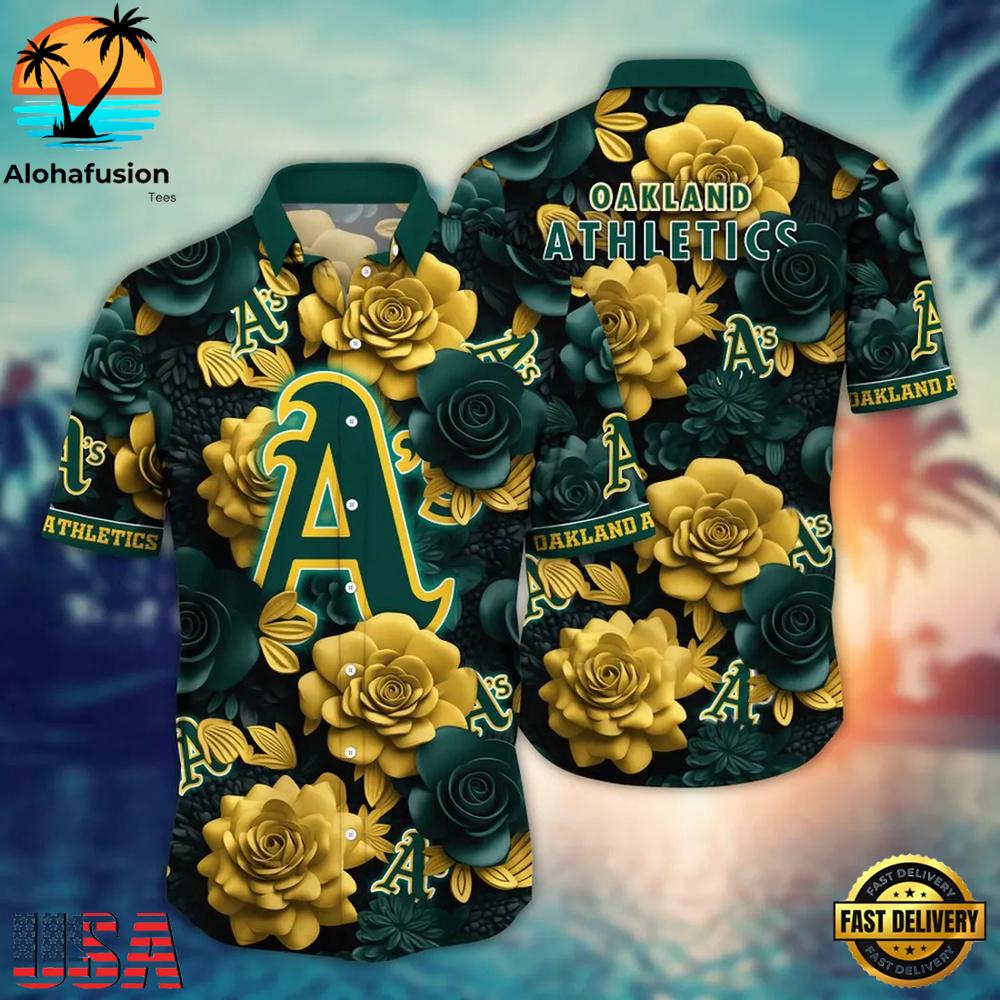 Oakland Athletics Golden Rose Summer Hawaiian Shirt