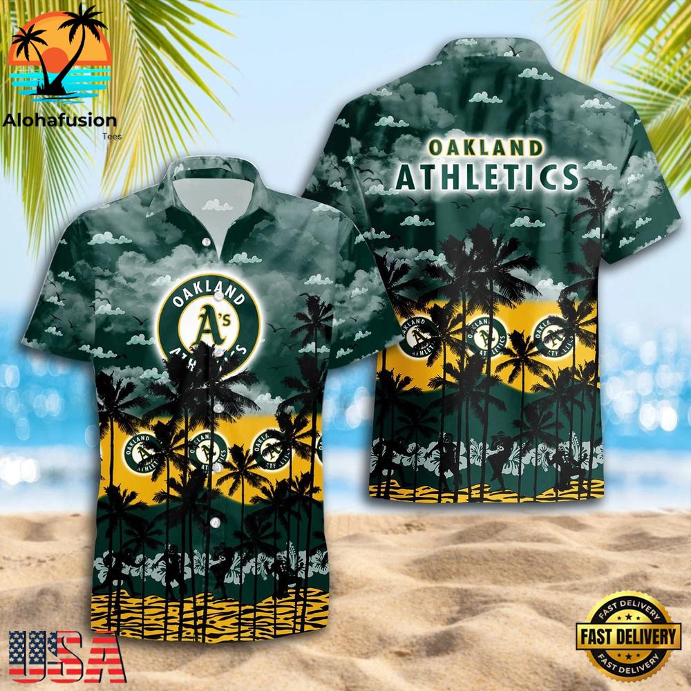Oakland Athletics Palms Cloud Summer Hawaiian Shirt