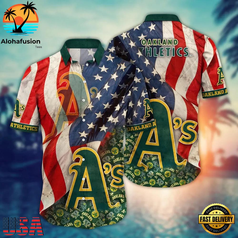 Oakland Athletics Patriotic Pride Summer Hawaiian Shirt