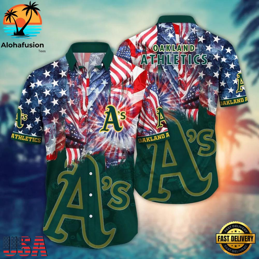 Oakland Athletics Stars and Stripes Summer Hawaiian Shirt