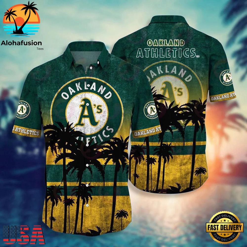 Oakland Athletics Sunset Palms Summer Hawaiian Shirt
