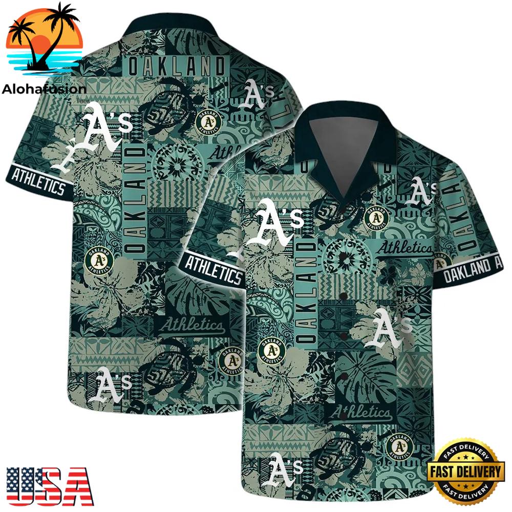 Oakland Athletics Tribal Patchwork Summer Hawaiian Shirt