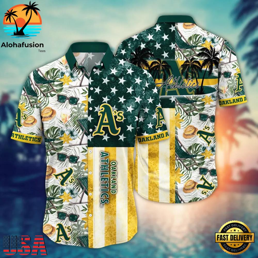 Oakland Athletics Tropical Flag Summer Hawaiian Shirt