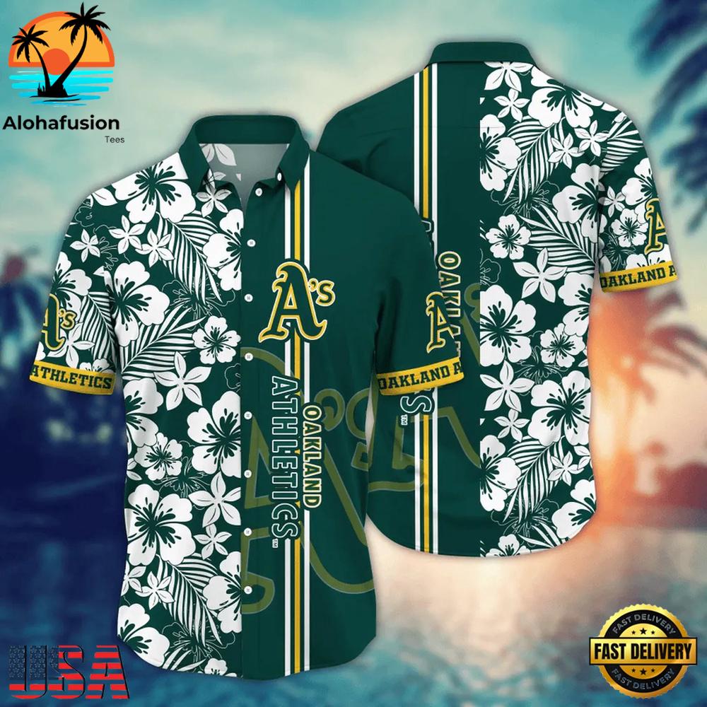 Oakland Athletics Tropical Hibiscus Summer Hawaiian Shirt