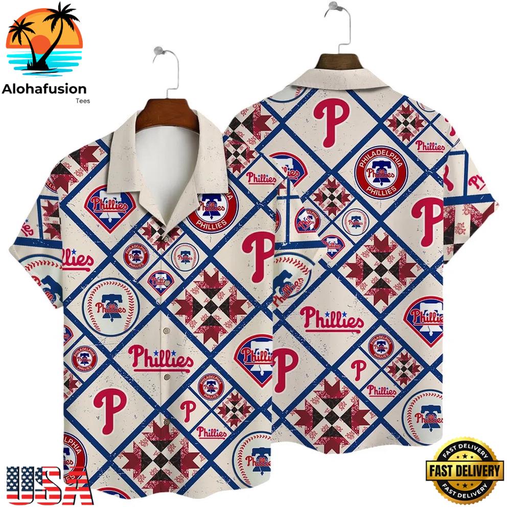 Philadelphia Phillies Quilt Patch Summer Hawaiian Shirt