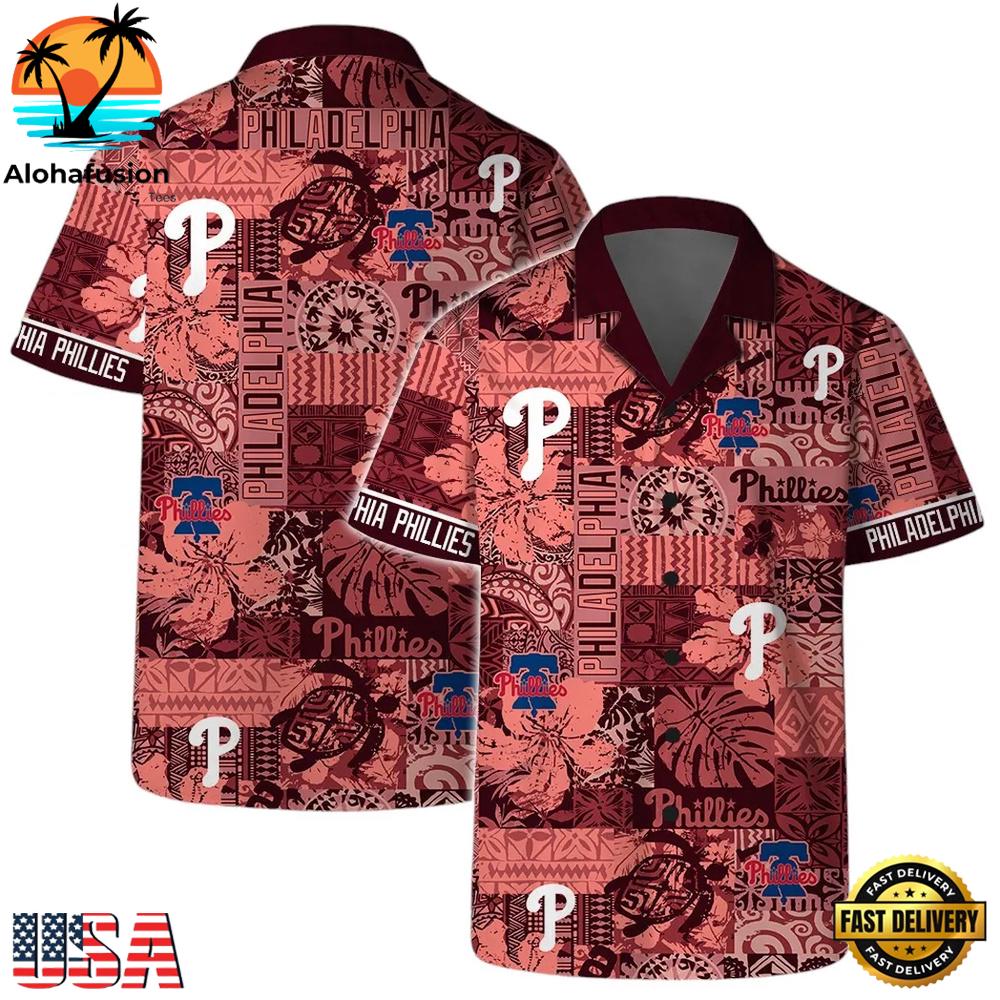 Philadelphia Phillies Retro Patch Summer Hawaiian Shirt
