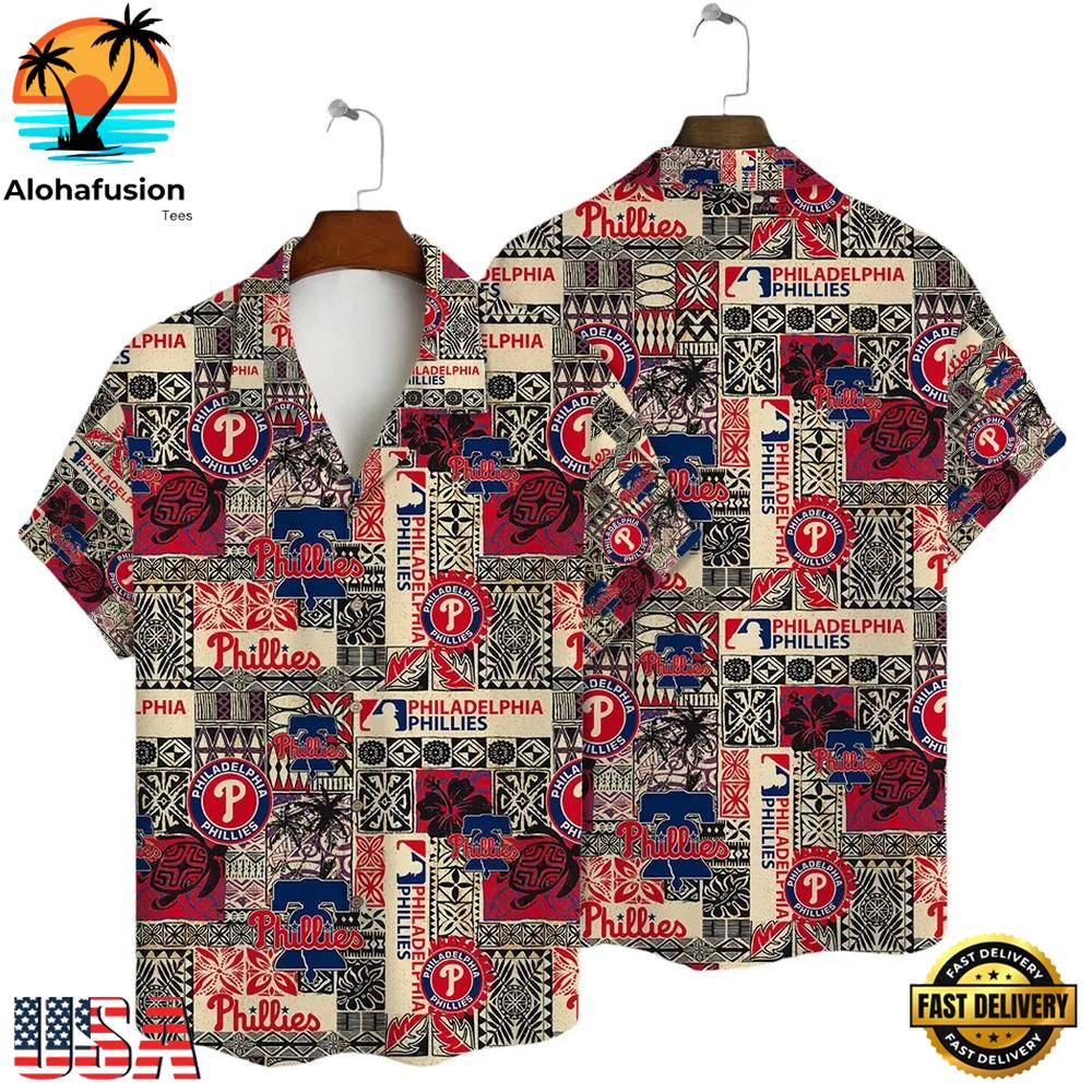 Philadelphia Phillies Retro Patchwork Summer Hawaiian Shirt