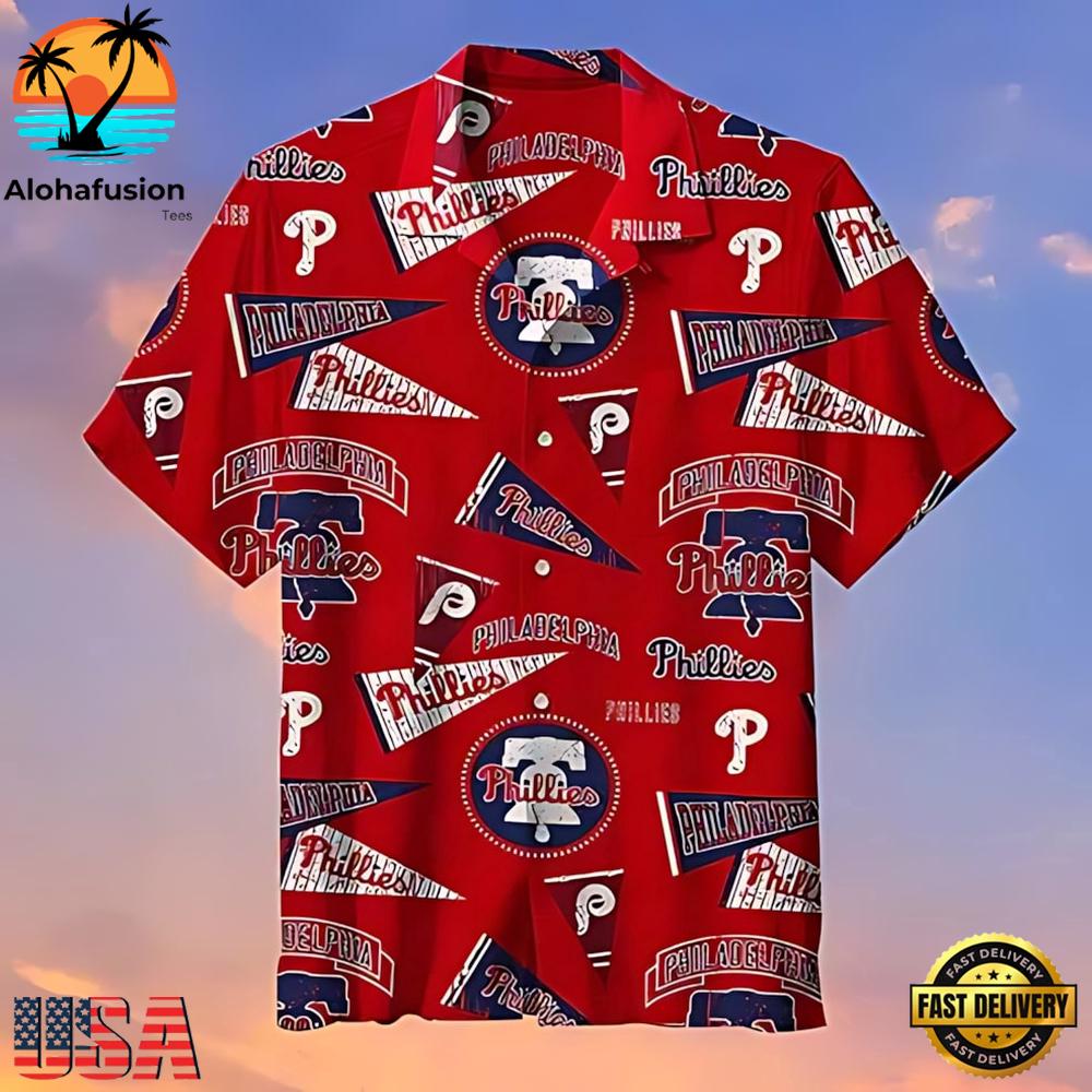 Philadelphia Phillies Vintage Pennant Summer Hawaiian Shirt