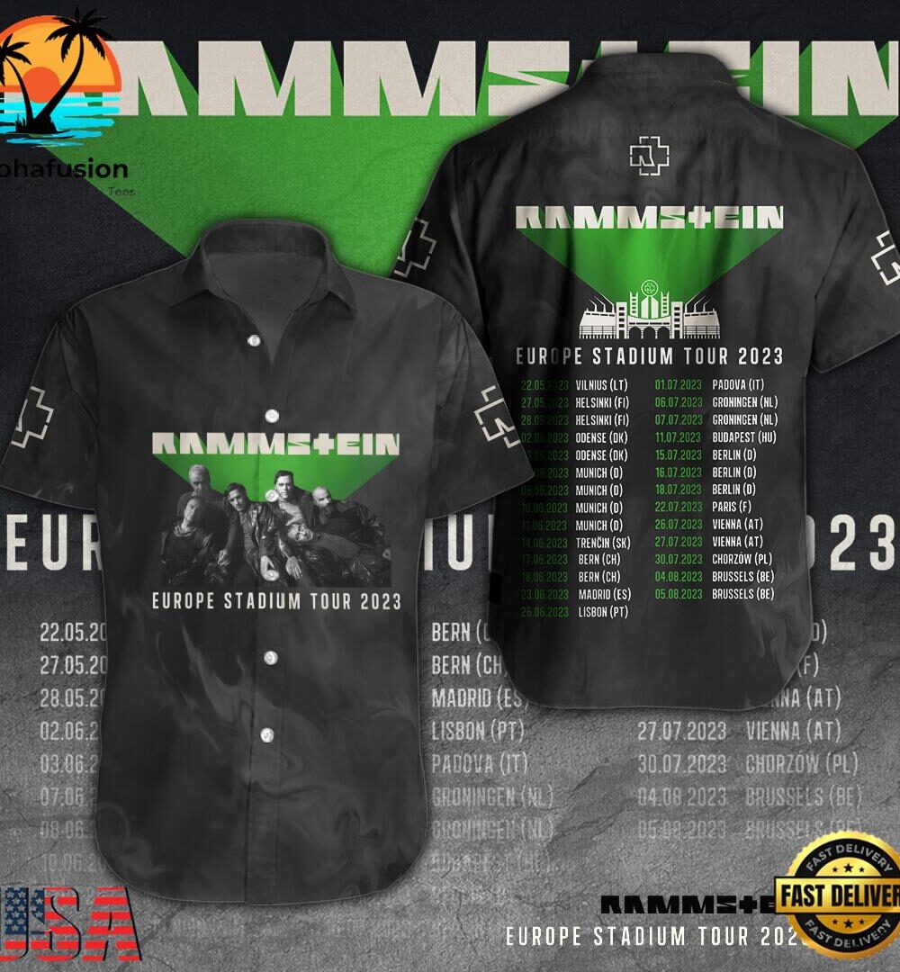 Rammstein Short Sleeve Dress Shirt For Man And Women