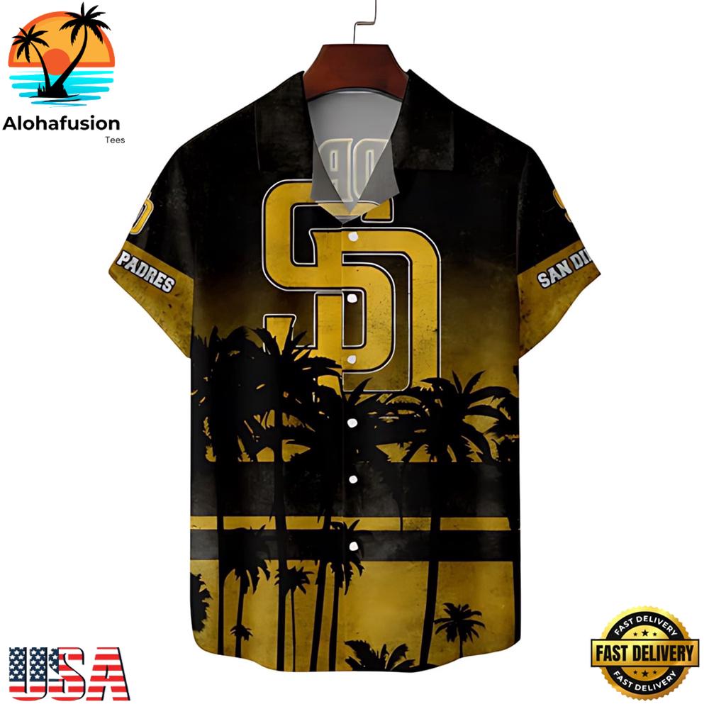 San Diego Padres Golden Palms Summer Hawaiian Shirt