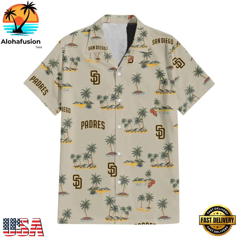 San Diego Padres Island Palms Summer Hawaiian Shirt