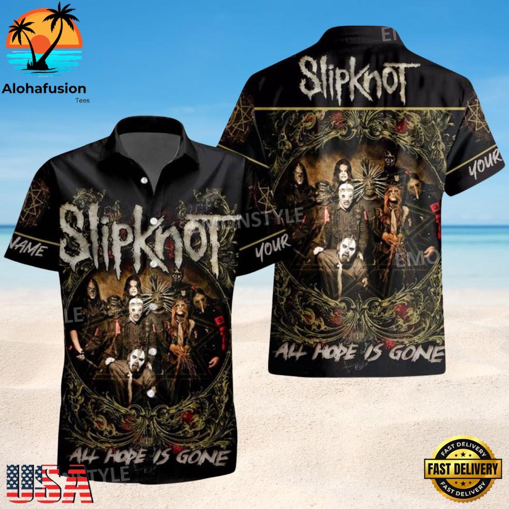 Slipknot All Hope is Gone Tribute Summer Aloha Hawaiian Shirt