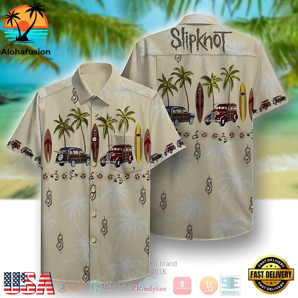 Slipknot Car Palm Tree Summer Aloha Hawaiian Shirt