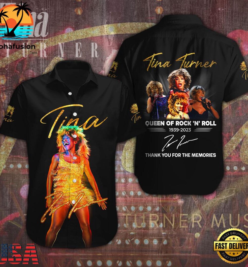 Tina Turner Short Sleeve Dress Shirt For Man And Women