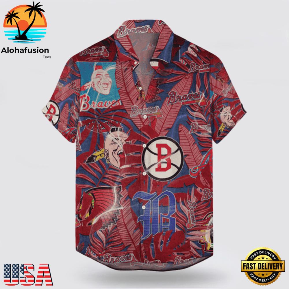 Atlanta Braves Retro Logo Hawaiian Shirt