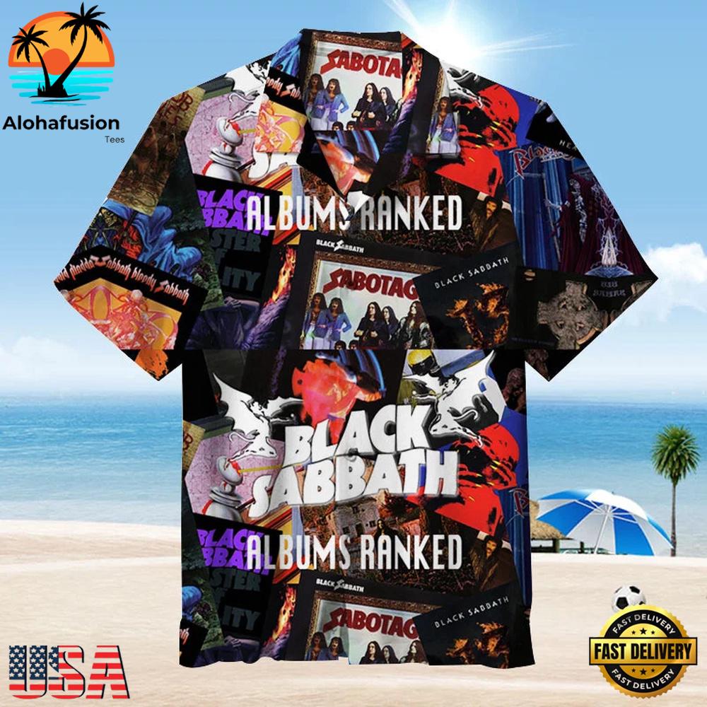 Black Sabbath Album Legacy Collage Summer Aloha Hawaiian Shirt