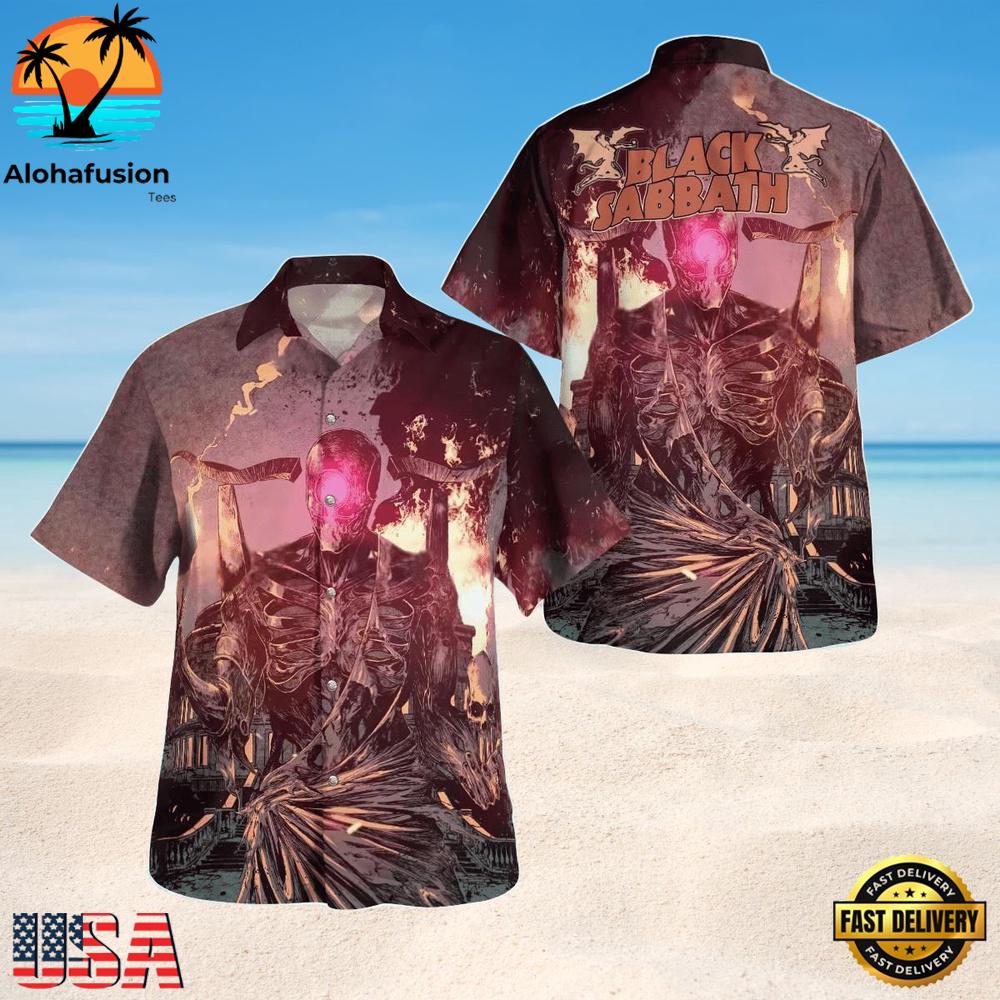 Black Sabbath Cyber Demon Apocalypse Summer Aloha Hawaiian Shirt