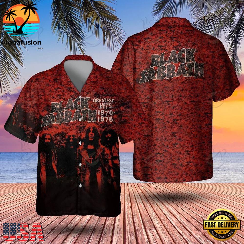 Black Sabbath Greatest Hits 1970 1978 Summer Aloha Hawaiian Shirt