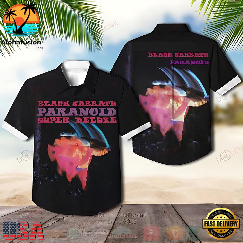 Black Sabbath Paranoid Album Super Deluxe Summer Aloha Hawaiian Shirt