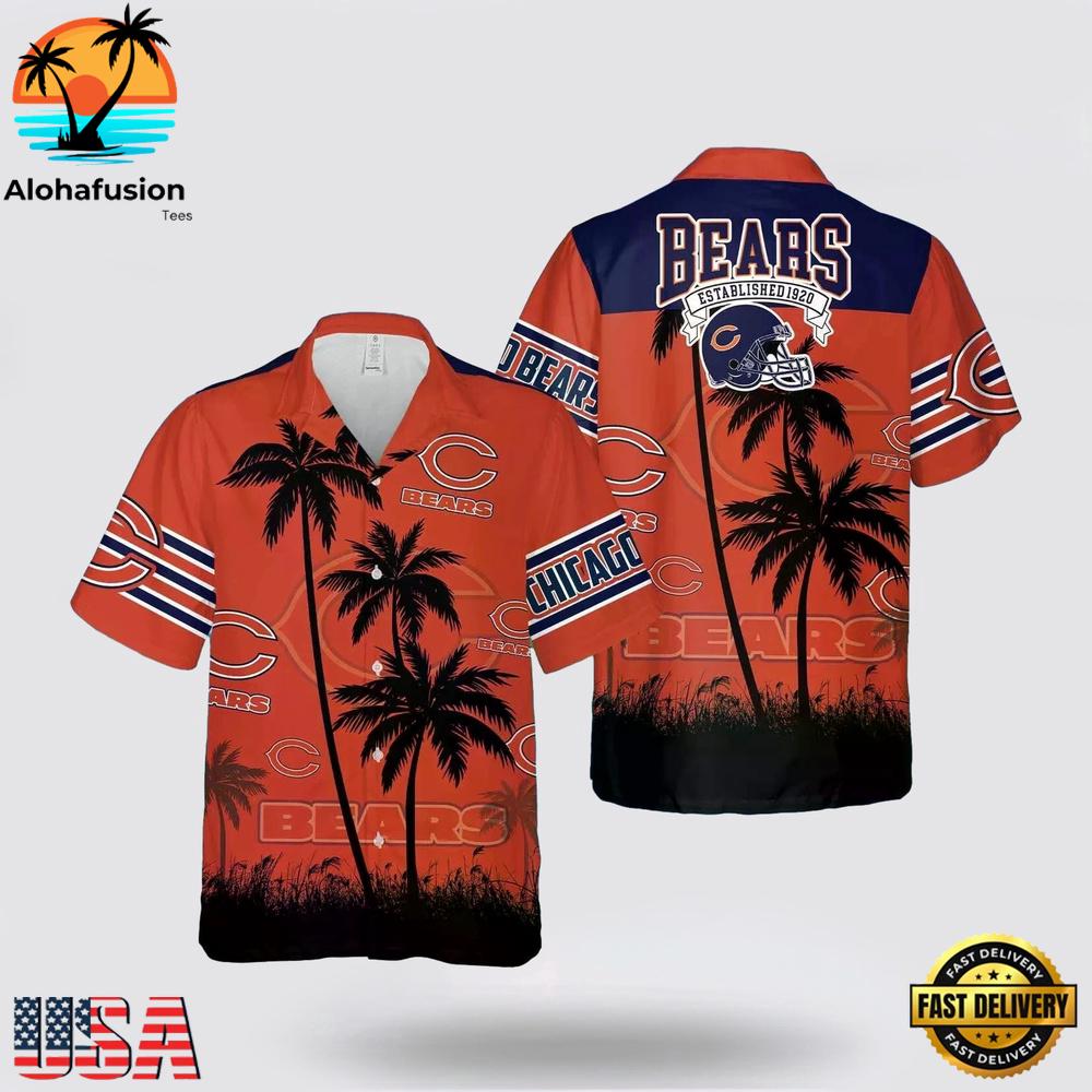 Chicago Bears Football Team Hawaiian Shirt