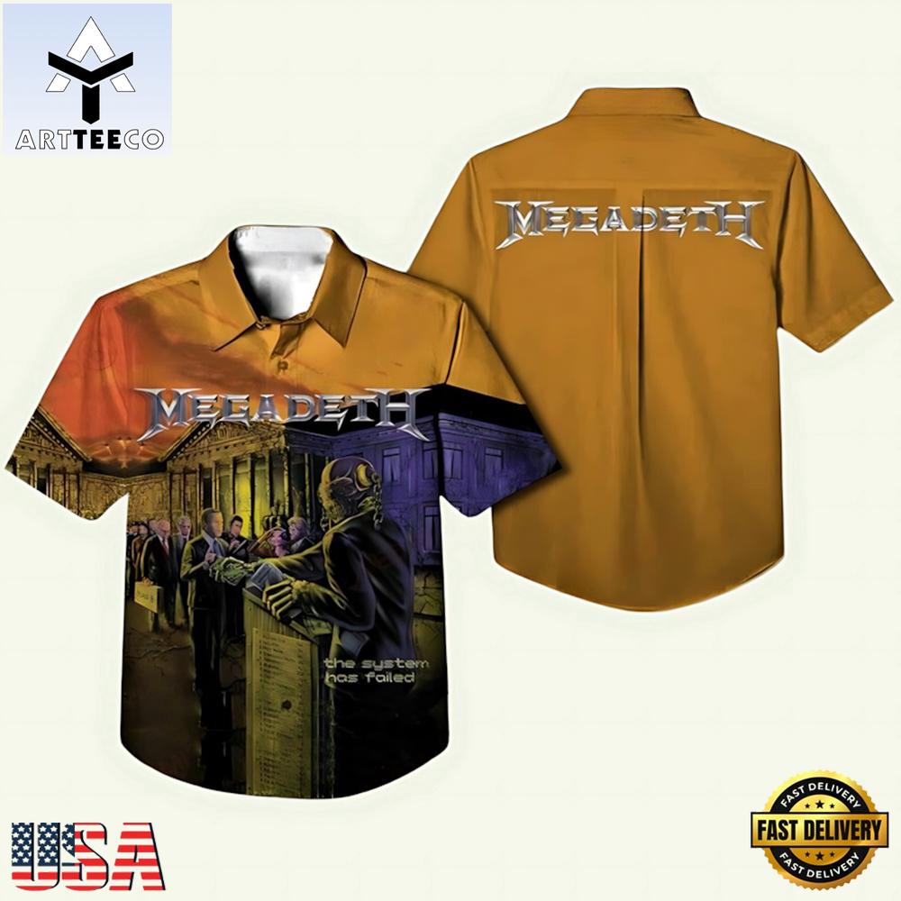Megadeth Band The System Has Failed Summer Aloha Hawaiian Shirt