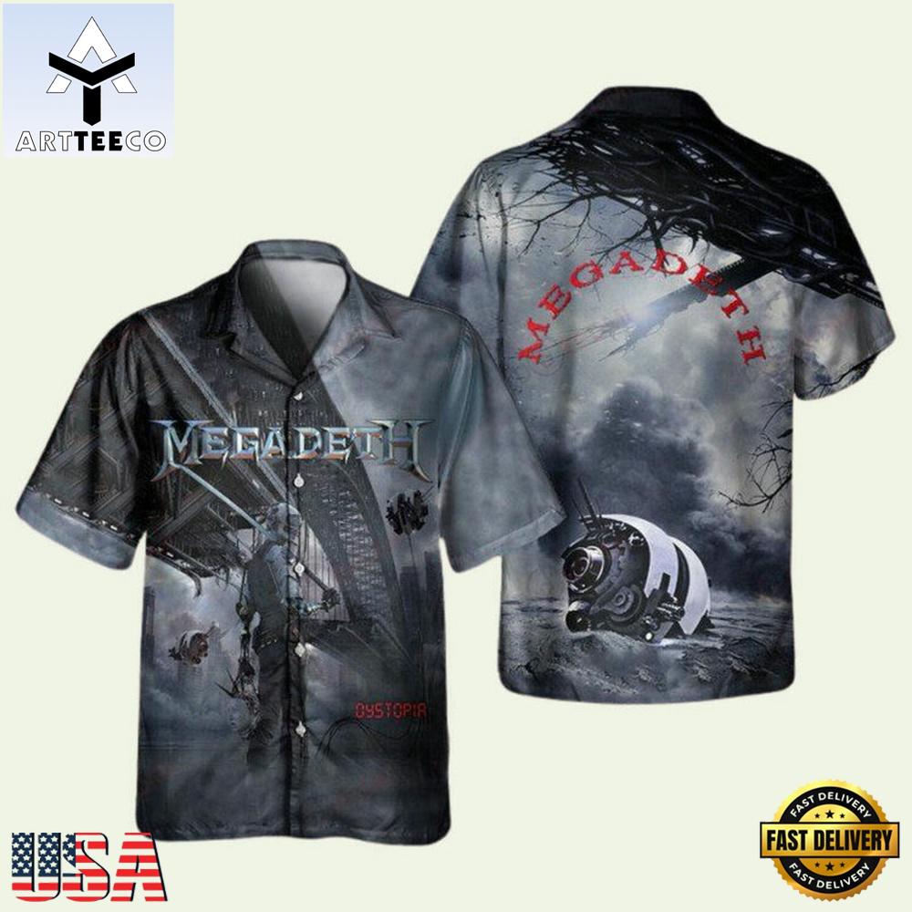 Megadeth Dystopia Album Summer Aloha Hawaiian Shirt