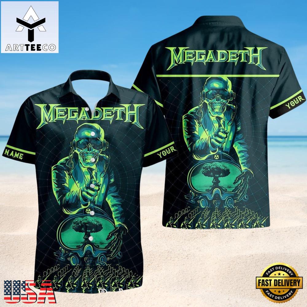 Megadeth Dystopian Command Summer Aloha Hawaiian Shirt