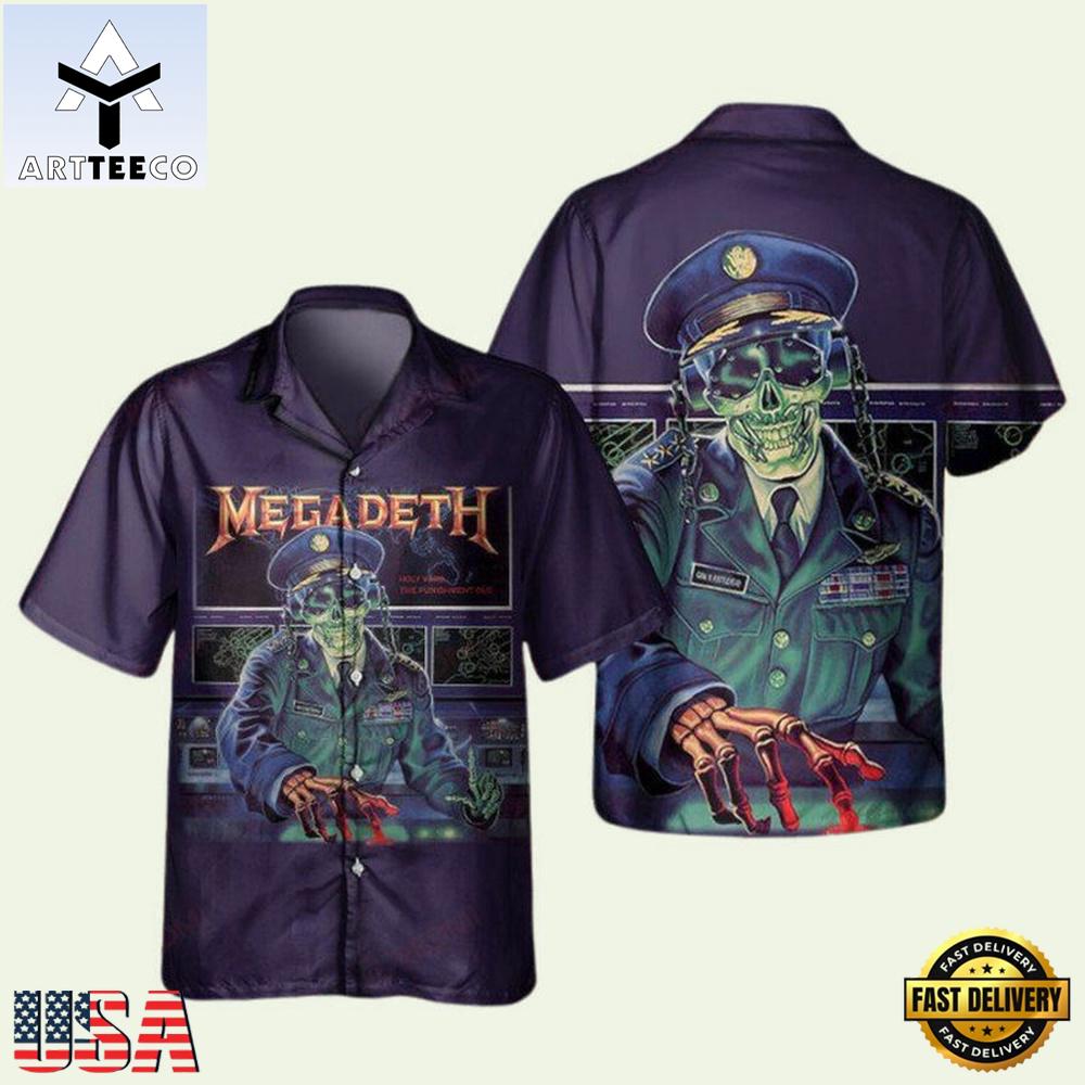 Megadeth Holy Wars The Punishment Due Summer Aloha Hawaiian Shirt