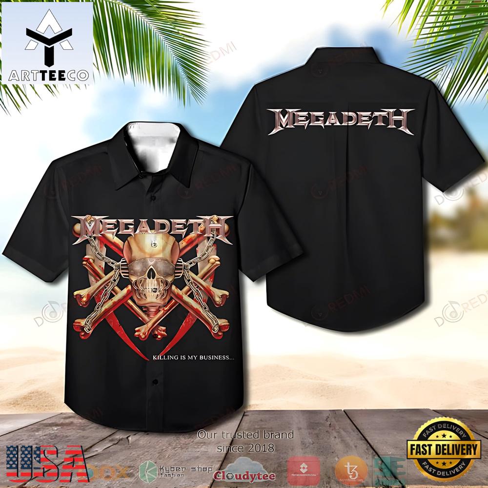 Megadeth Killing Is My Business Summer Aloha Hawaiian Shirt