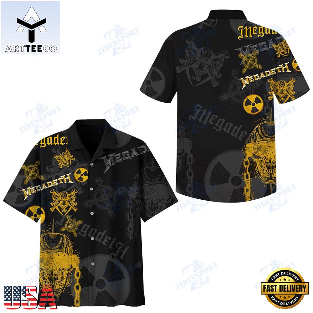 Megadeth Nuclear Chaos Summer Aloha Hawaiian Shirt