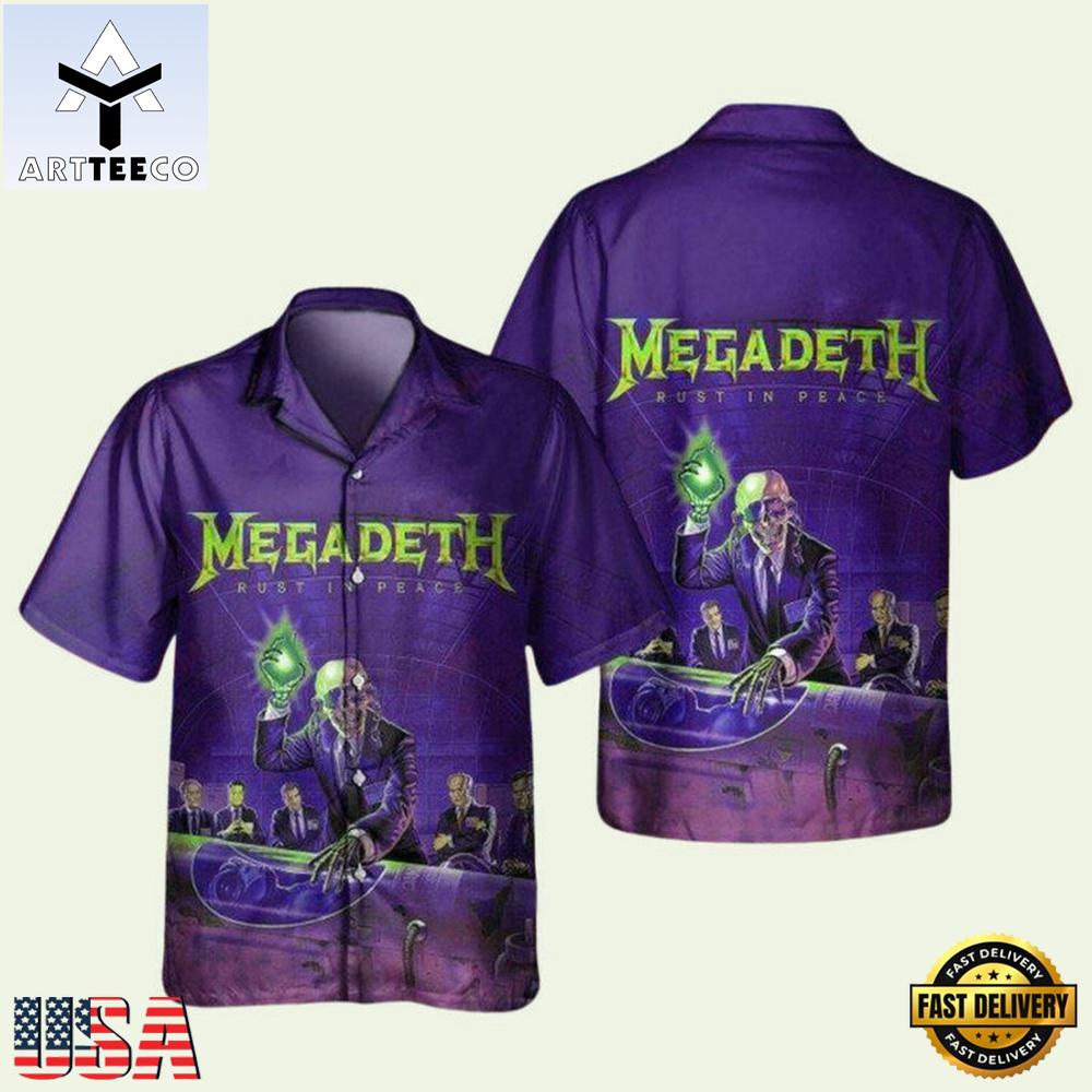 Megadeth Rust In Peace 2 Summer Aloha Hawaiian Shirt