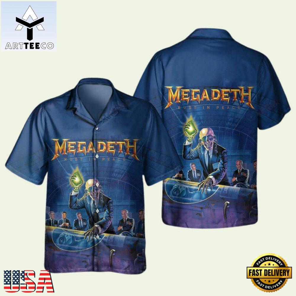 Megadeth Rust In Peace Summer Aloha Hawaiian Shirt