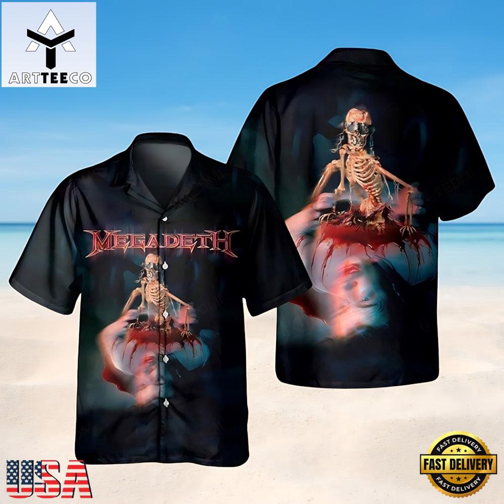 Megadeth Skeleton Symphony Summer Aloha Hawaiian Shirt