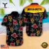 Megadeth Skull Flowers Summer Aloha Hawaiian Shirt