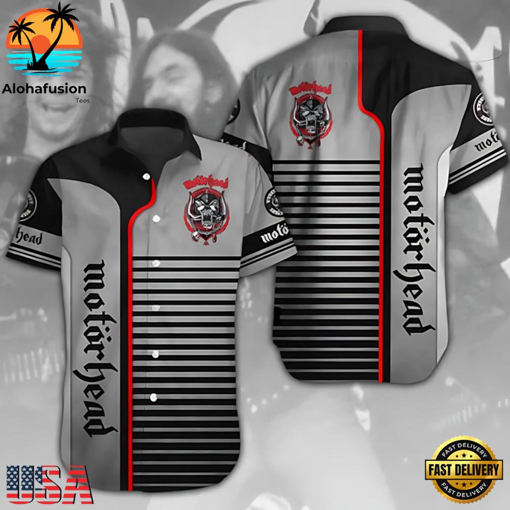 Motorhead Back And Grey Summer Aloha Hawaiian Shirt