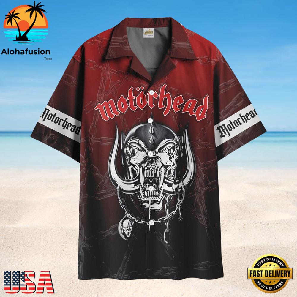 Motorhead Chains of Doom Summer Aloha Hawaiian Shirt
