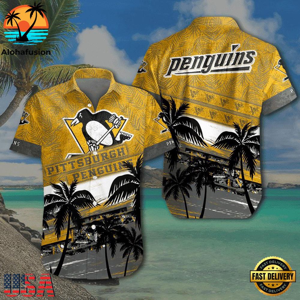 Pittsburgh Penguins Palm Paradise Summer Hawaiian Shirt
