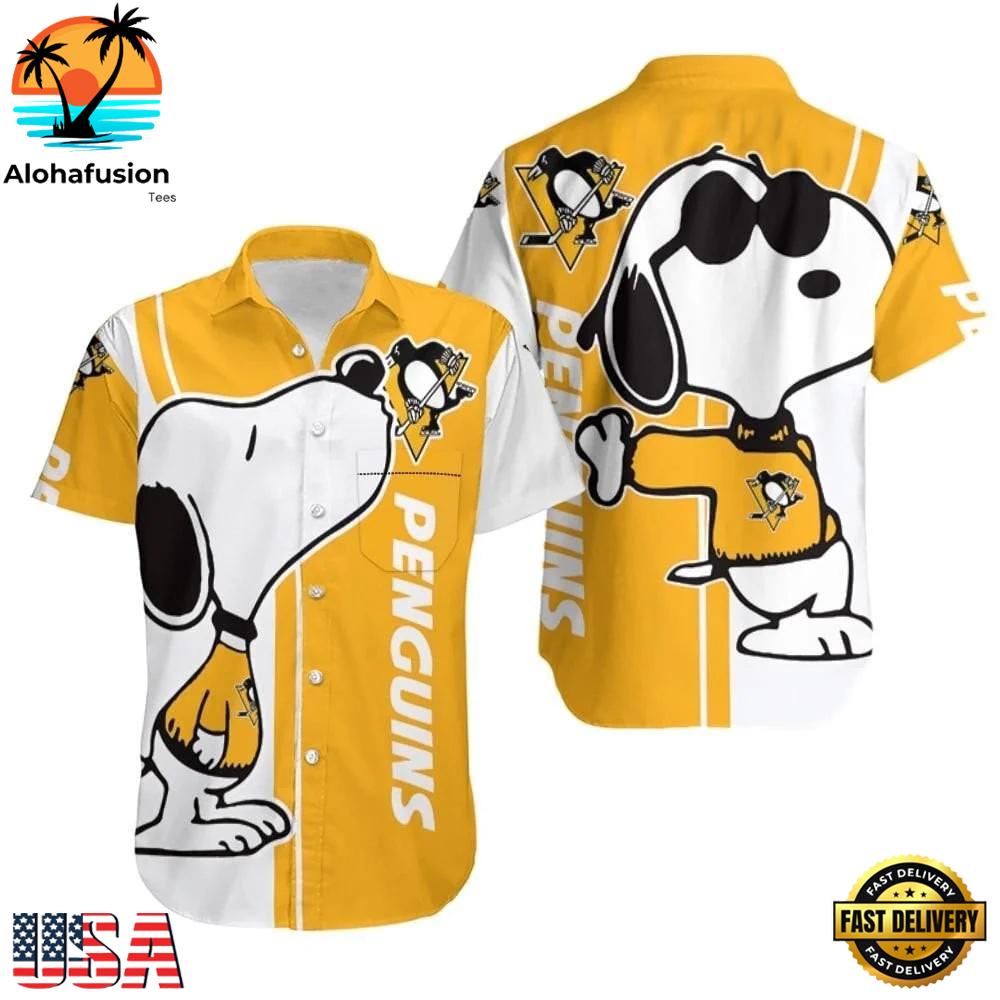 Pittsburgh Penguins Snoopy Chill Summer Hawaiian Shirt