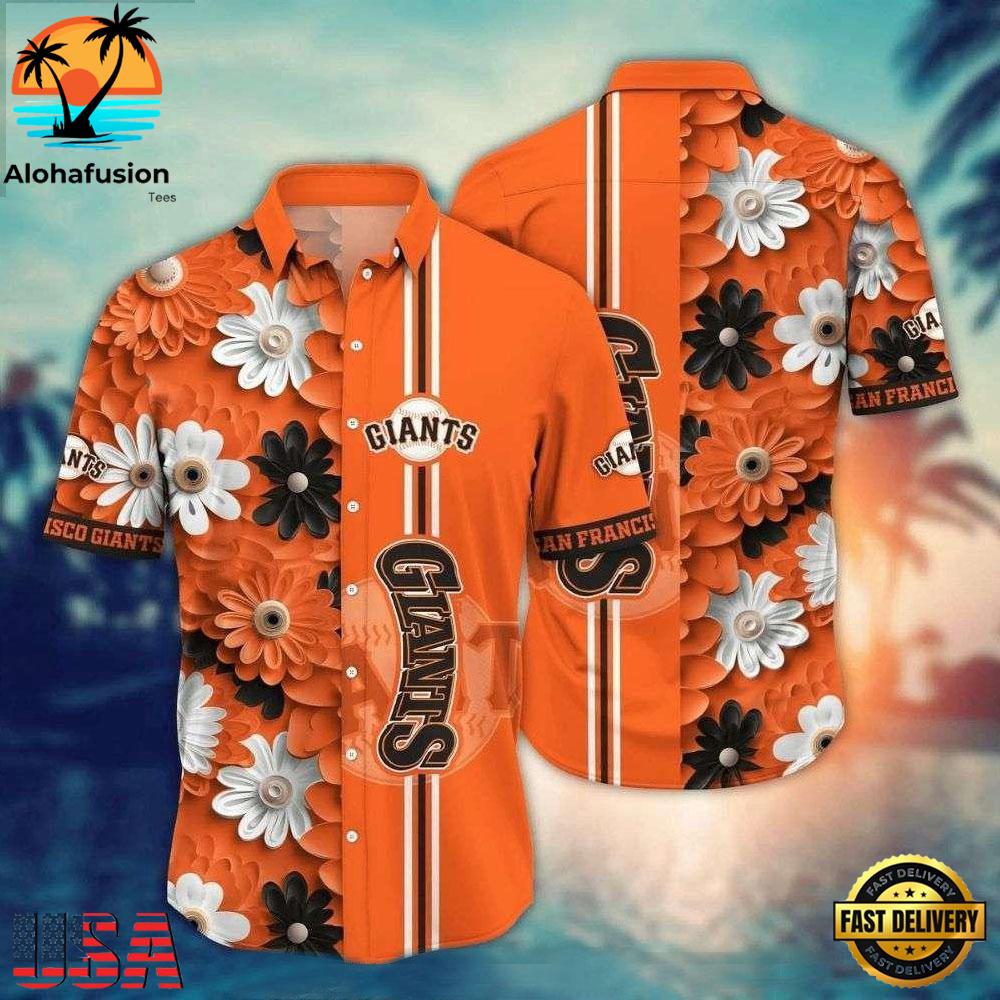 San Francisco Giants Bold Floral Summer Hawaiian Shirt