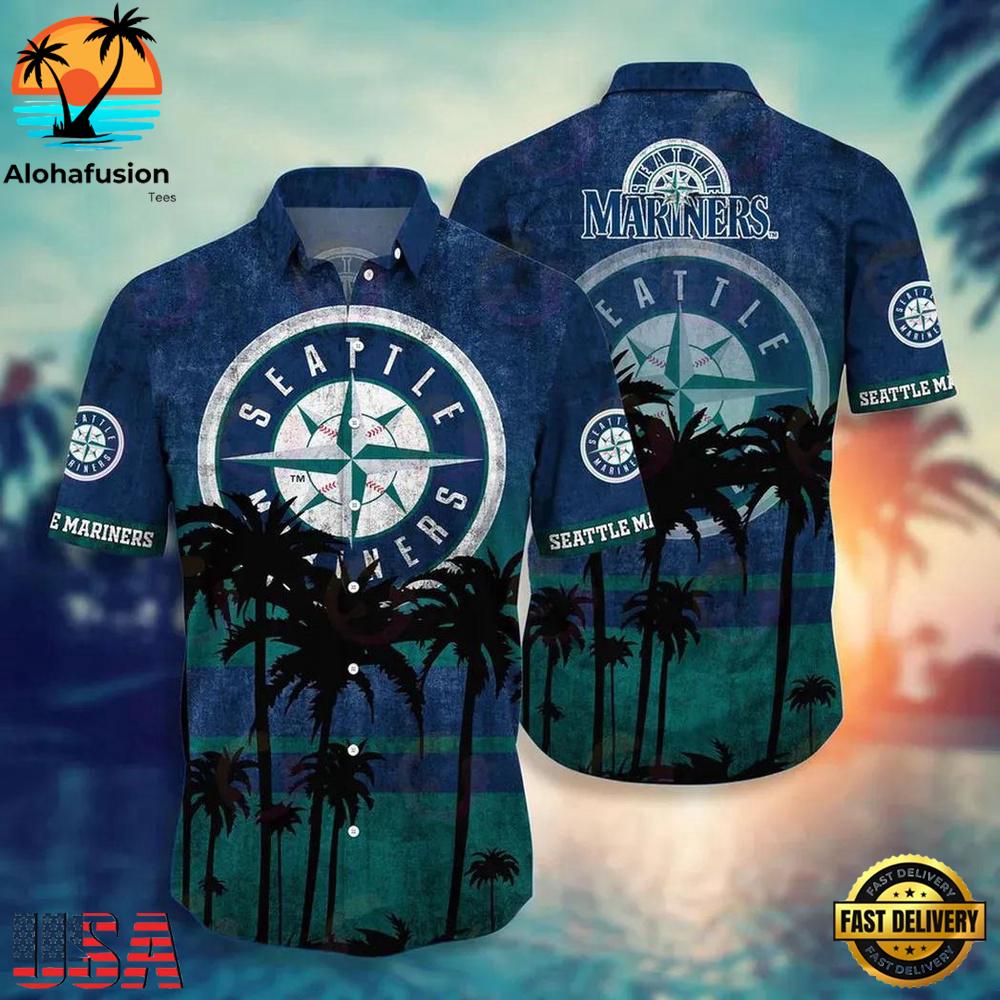 Seattle Mariners Sunset Shore Summer Hawaiian Shirt