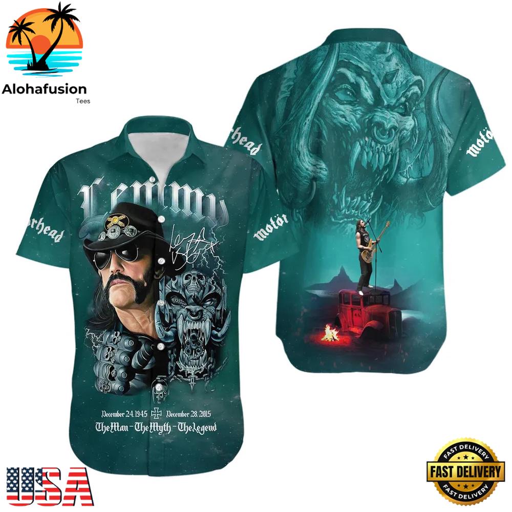 Motorhead Lemmy Tribute Legendary Summer Aloha Hawaiian Shirt