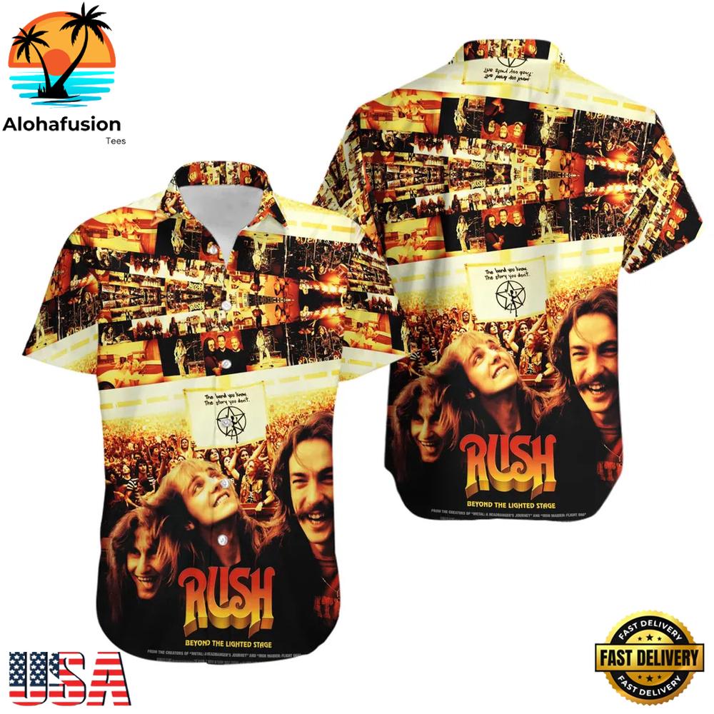 Rush Beyond the Lighted Stage Summer Aloha Hawaiian Shirt